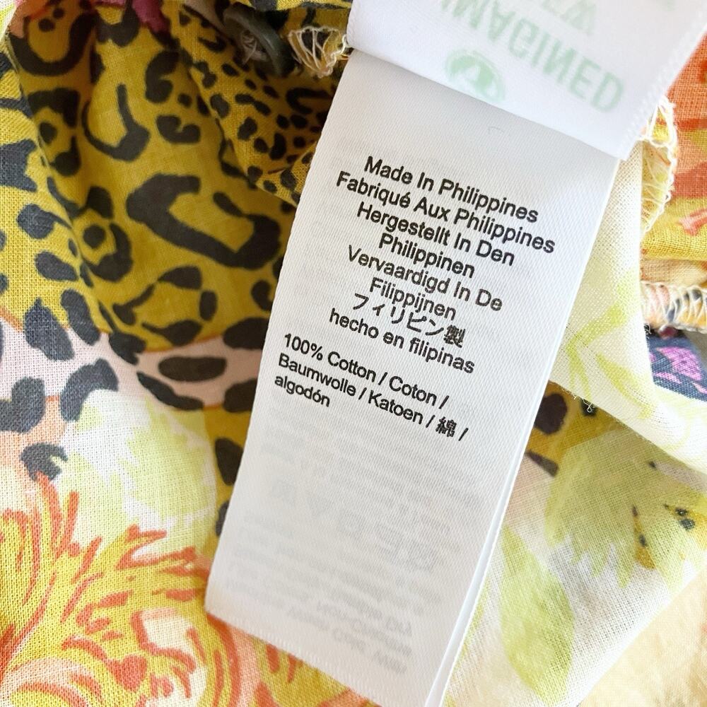 J Crew Women Classic Popover Blouse Sz 0 Safari Ratti Animals AN100 100% Cotton - Picture 8 of 9